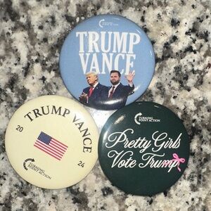 TURNING POINT ACTION TRUMP VANCE 2024 Pretty Girls Vote Trump Election Buttons